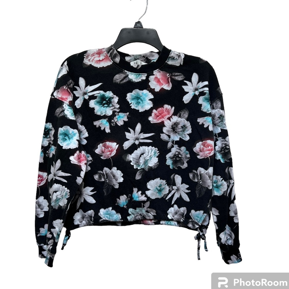 H&M Black  Floral Girls Sweater